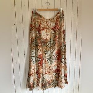 Tropical Print Maxi Skirt